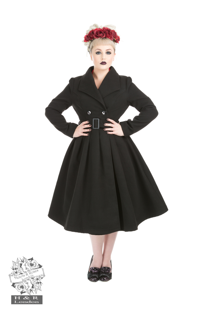 Black Vintage Swing Coat